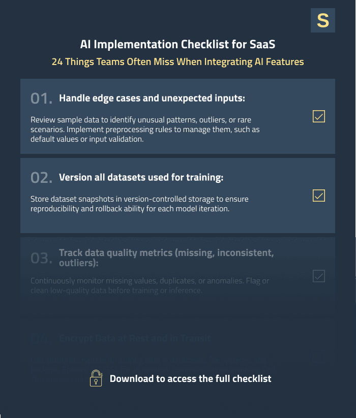 AI in SaaS Checklist