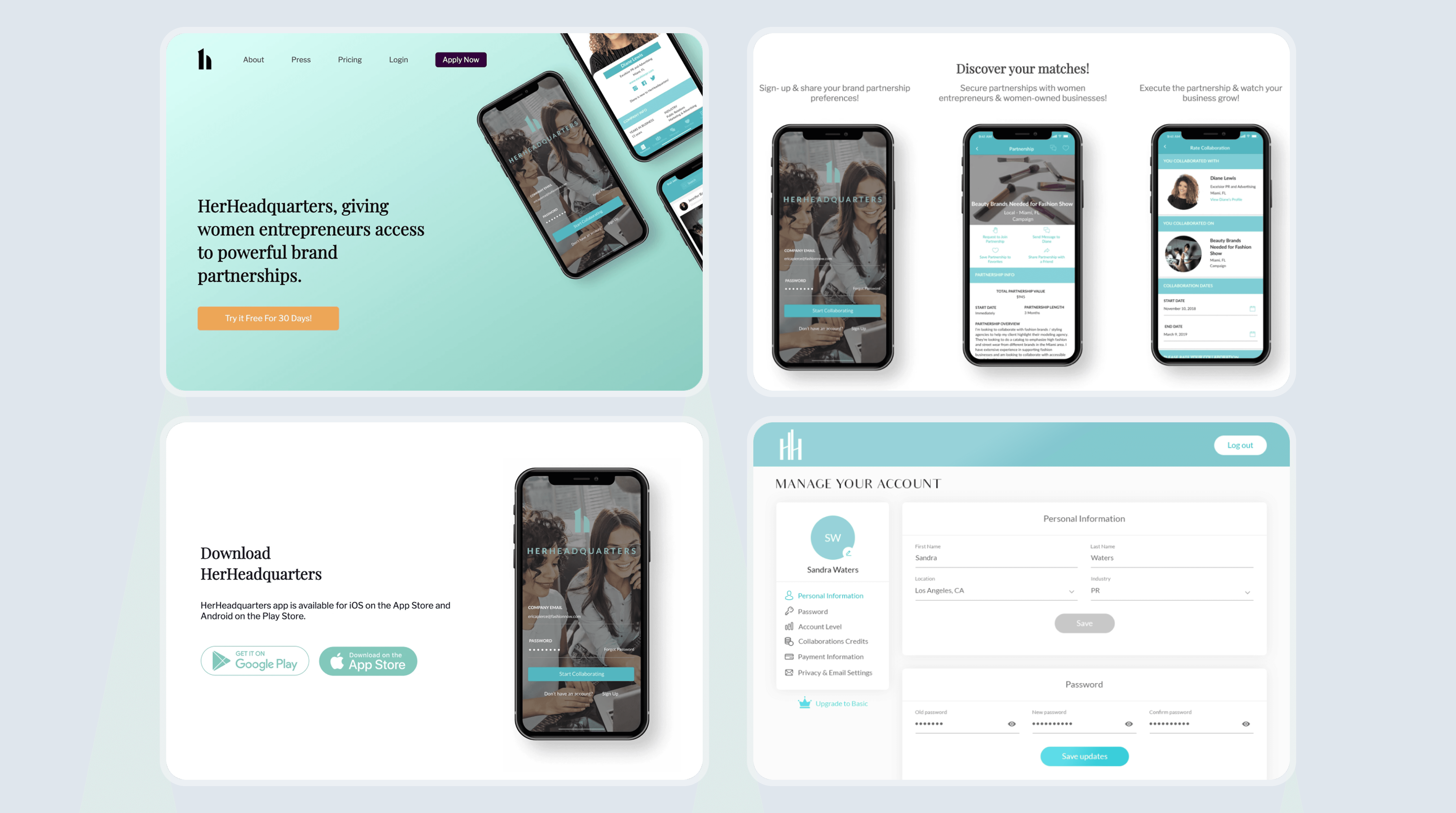 HerHeadquarters Features