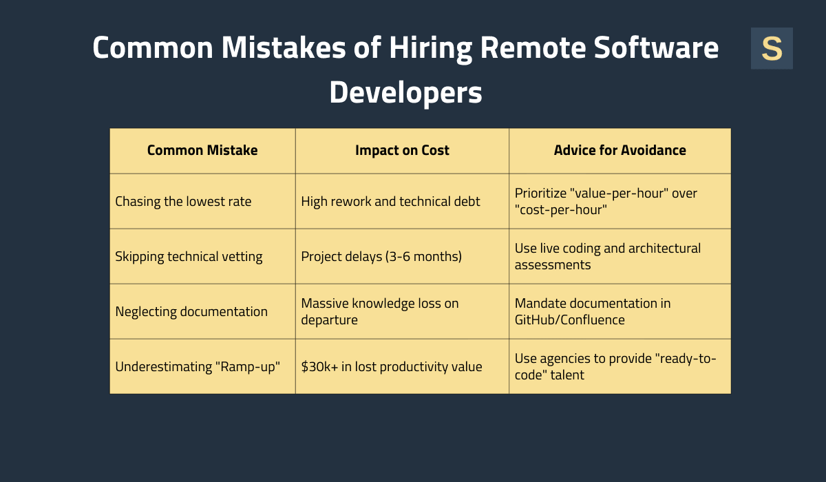 Mistakes of Hiring Remote Developers